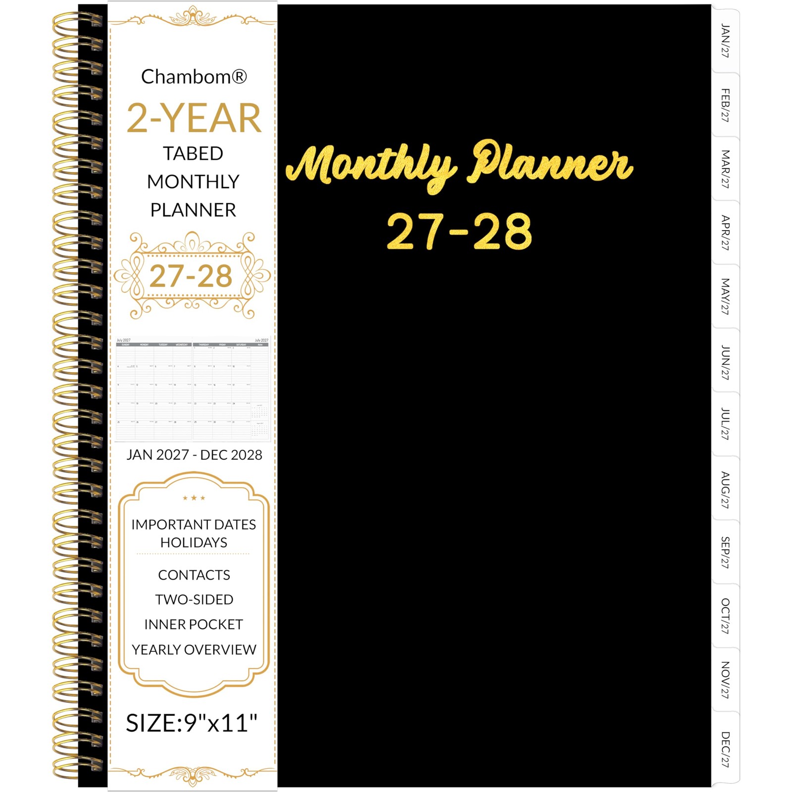 2027-2028 Monthly Planner, 2 Year Monthly Planner/Calendar 2027-2028, Jan 202...