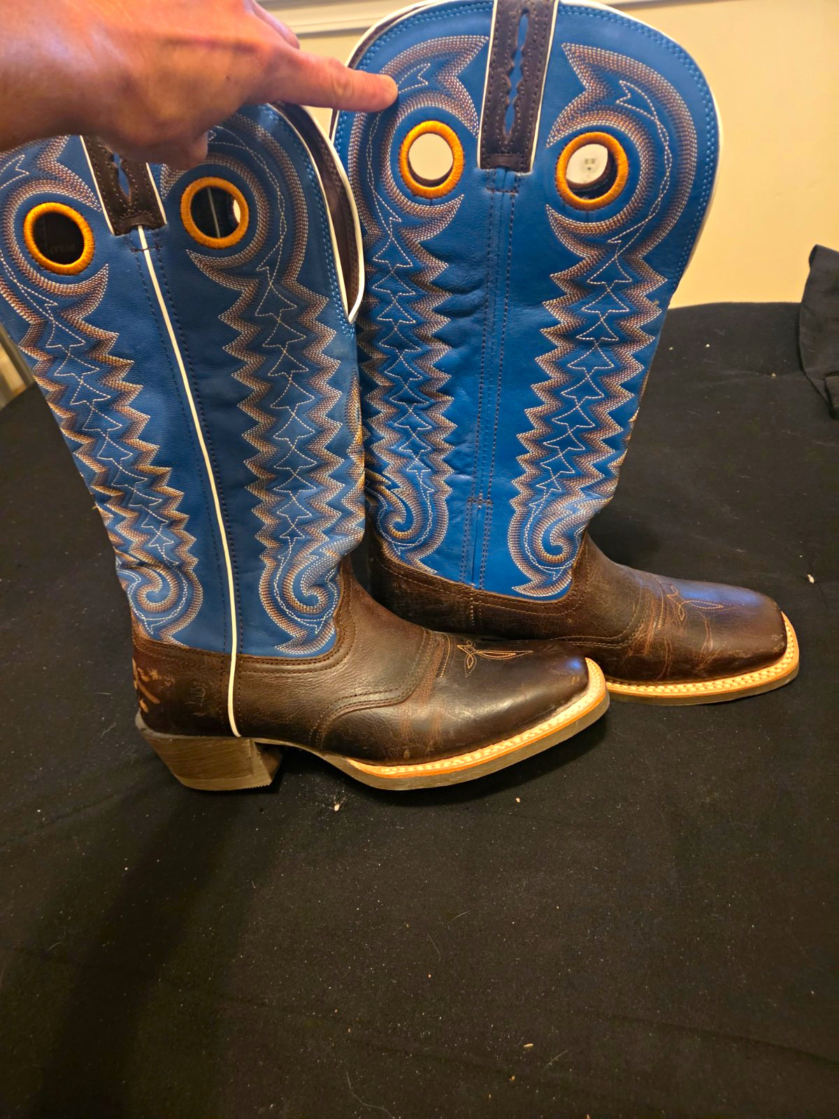 Durango Men\'s Western Cowboy Boots Brown Chestnut/Brilliant Blue US 10 DDB0337 Durango Men\'s Western Cowboy Boots Brown Chestnut/Brilliant Blue US 10 DDB0337