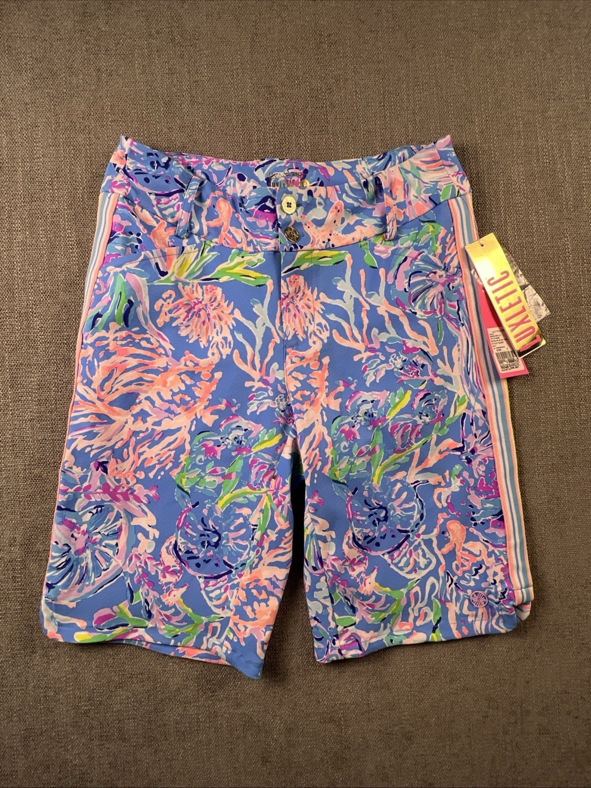 Lilly Pulitzer NWT Bettina UPF 50+ Golf Shorts Luxletic All Together Now Sz 0