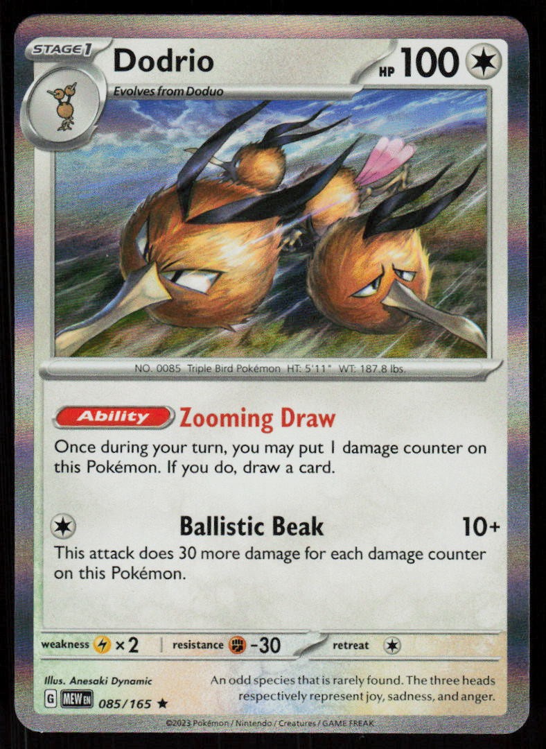 Dodrio 085/165 Rare 151 Pokemon Holo Near Mint