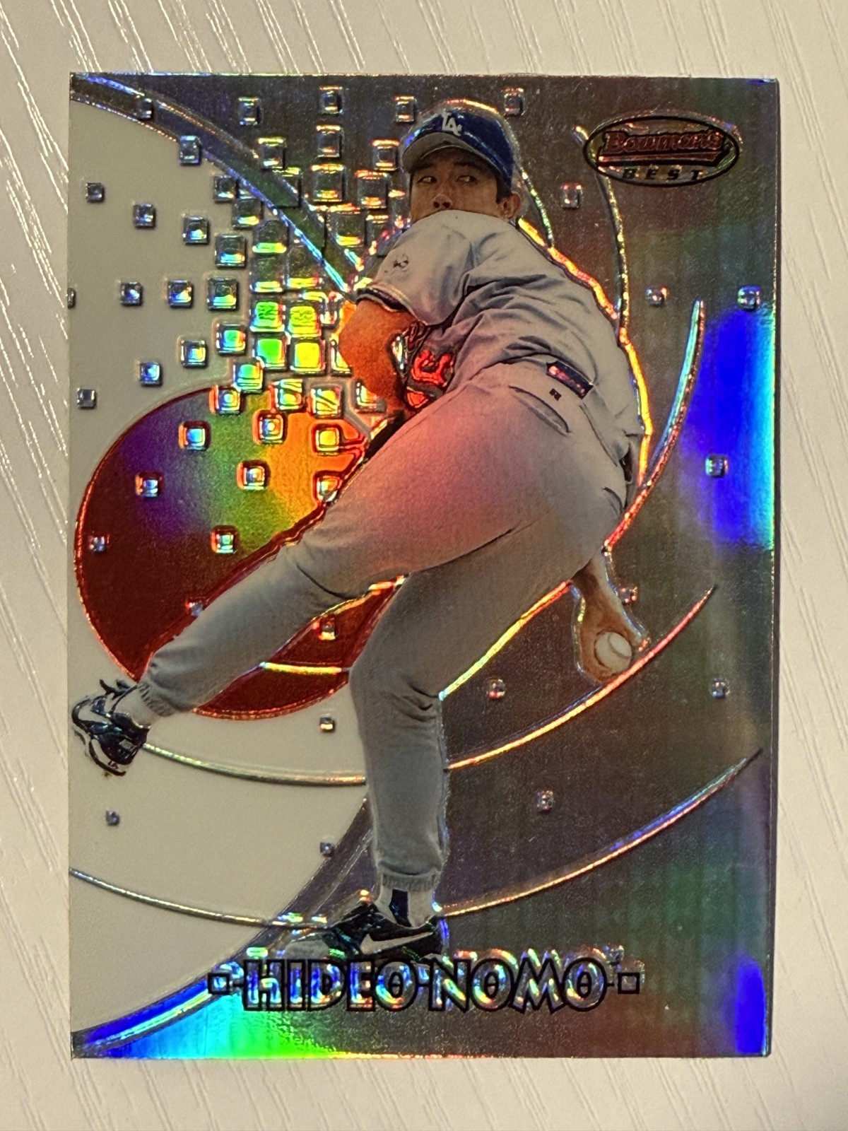 Hideo Nomo 1997 Bowman's Best International Preview Refractor #BBI5 Dodgers Hideo Nomo 1997 Bowman's Best International Preview Refractor #BBI5 Dodgers