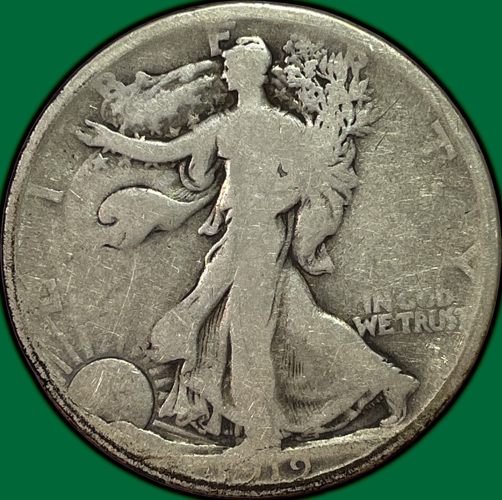 1919-D Walking Liberty Half Dollar Good G Coin #37440