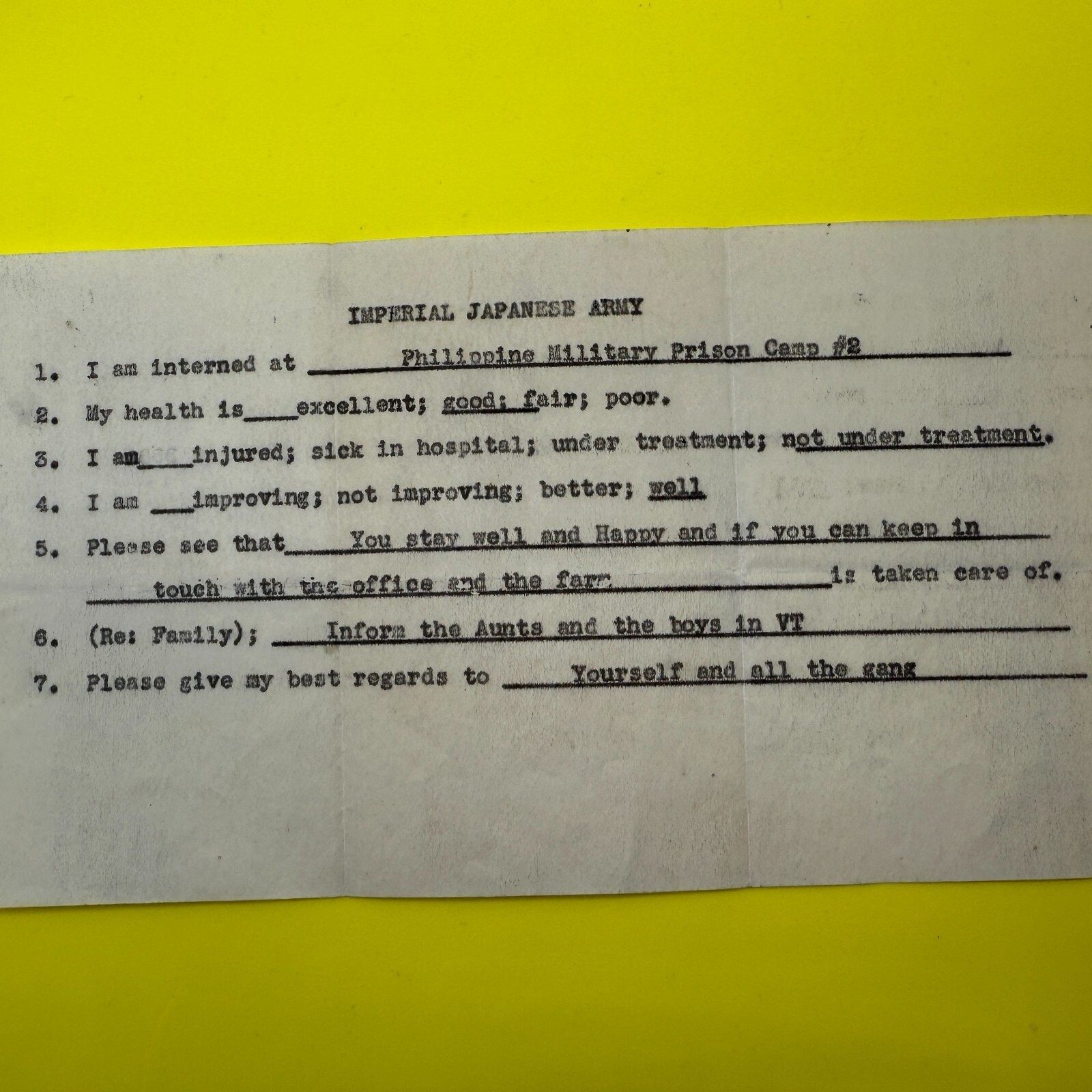 WWII Philippines POW Camp #2 Cover to USA 1940s Imperial Japan Censored