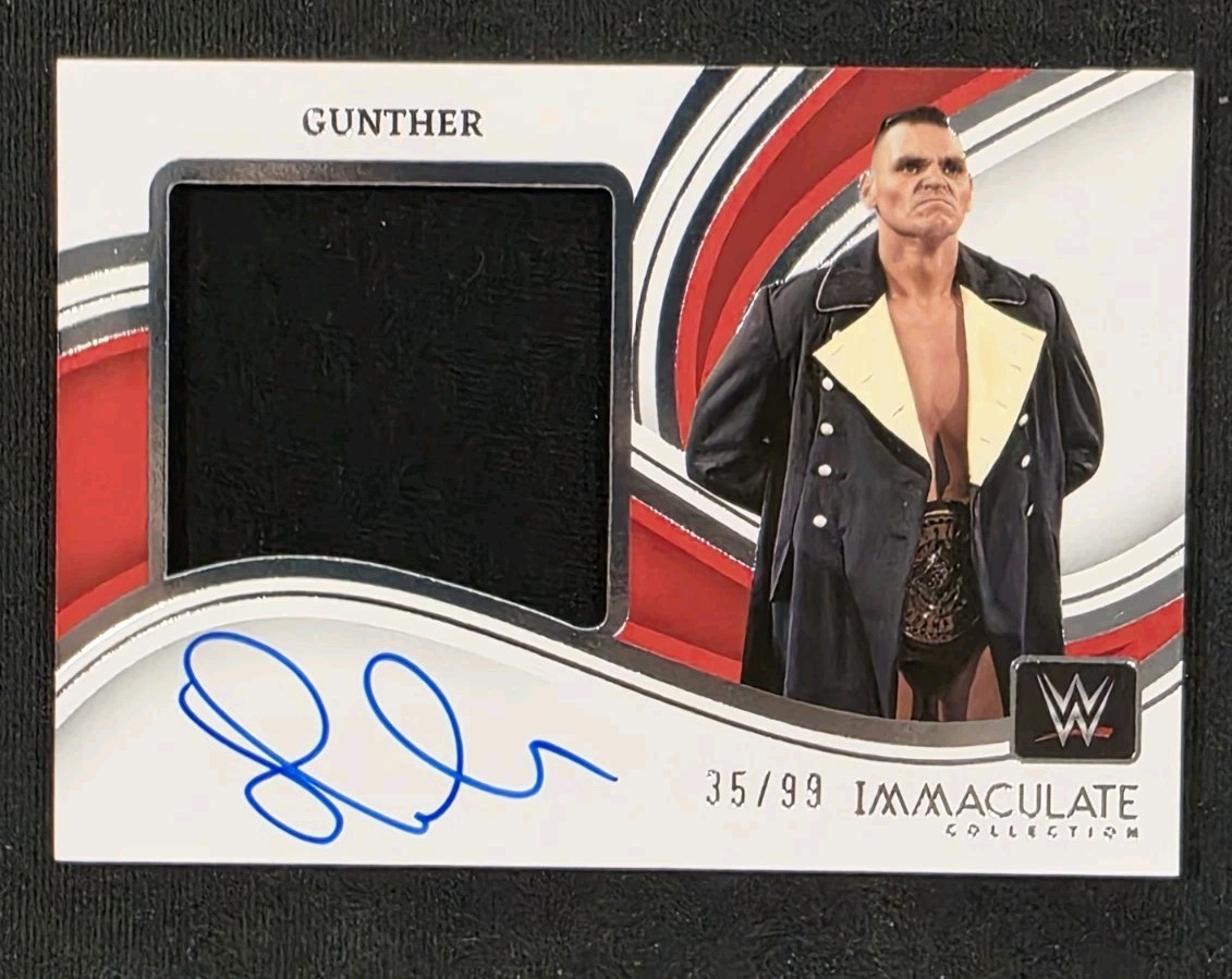 2022 Immaculate Collection WWE Premium Memorabilia Autographs #PMGTH Gunther /99 2022 Immaculate Collection WWE Premium Memorabilia Autographs #PMGTH Gunther /99