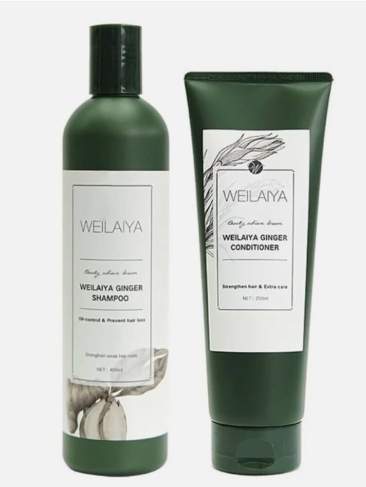 Weilaiya Ginger Hair Shampoo and Conditioner Set For Hair Loss & Oil Control