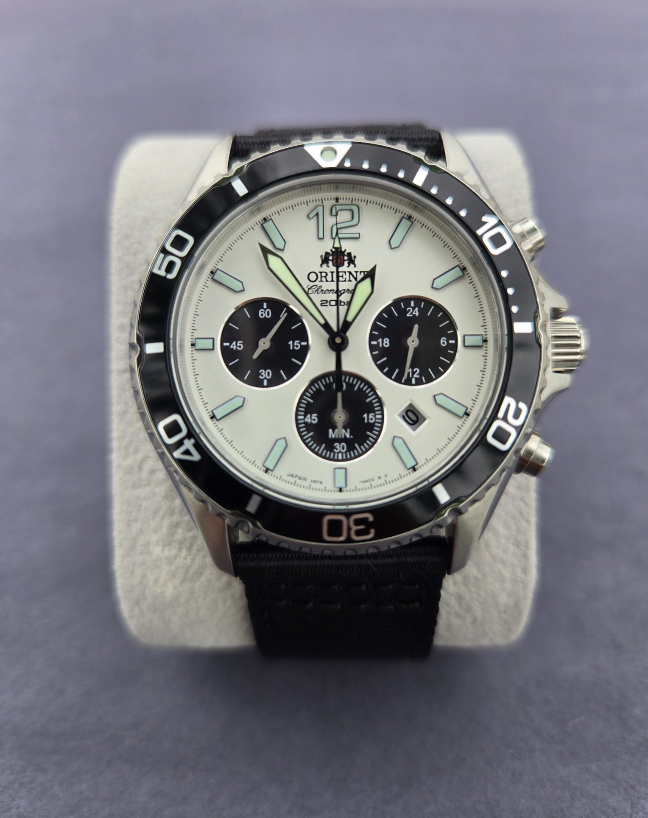 Orient Solar Quartz Panda Chronograph RA-TX0203S10B RA-TX0203S Orient Solar Quartz Panda Chronograph RA-TX0203S10B RA-TX0203S