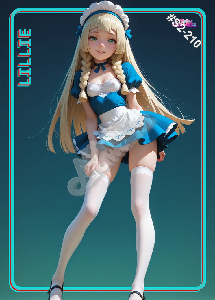 Lillie Pokémon Custom Sexy Anime Waifu Trading Card Standard