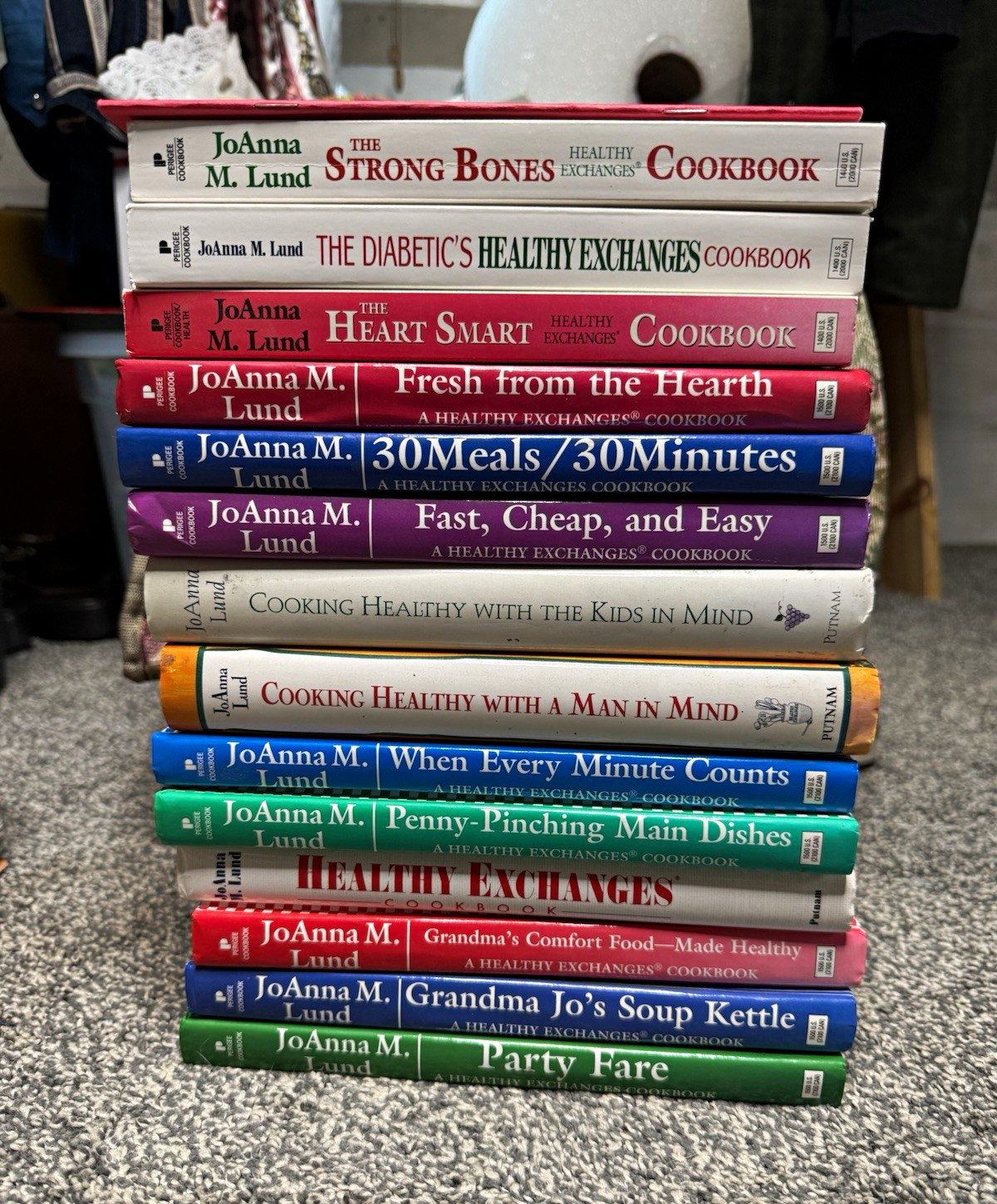 Vintage JoAnna M. Lund Healthy Exchanges Cookbook Lot of 15 - Rare Booklets