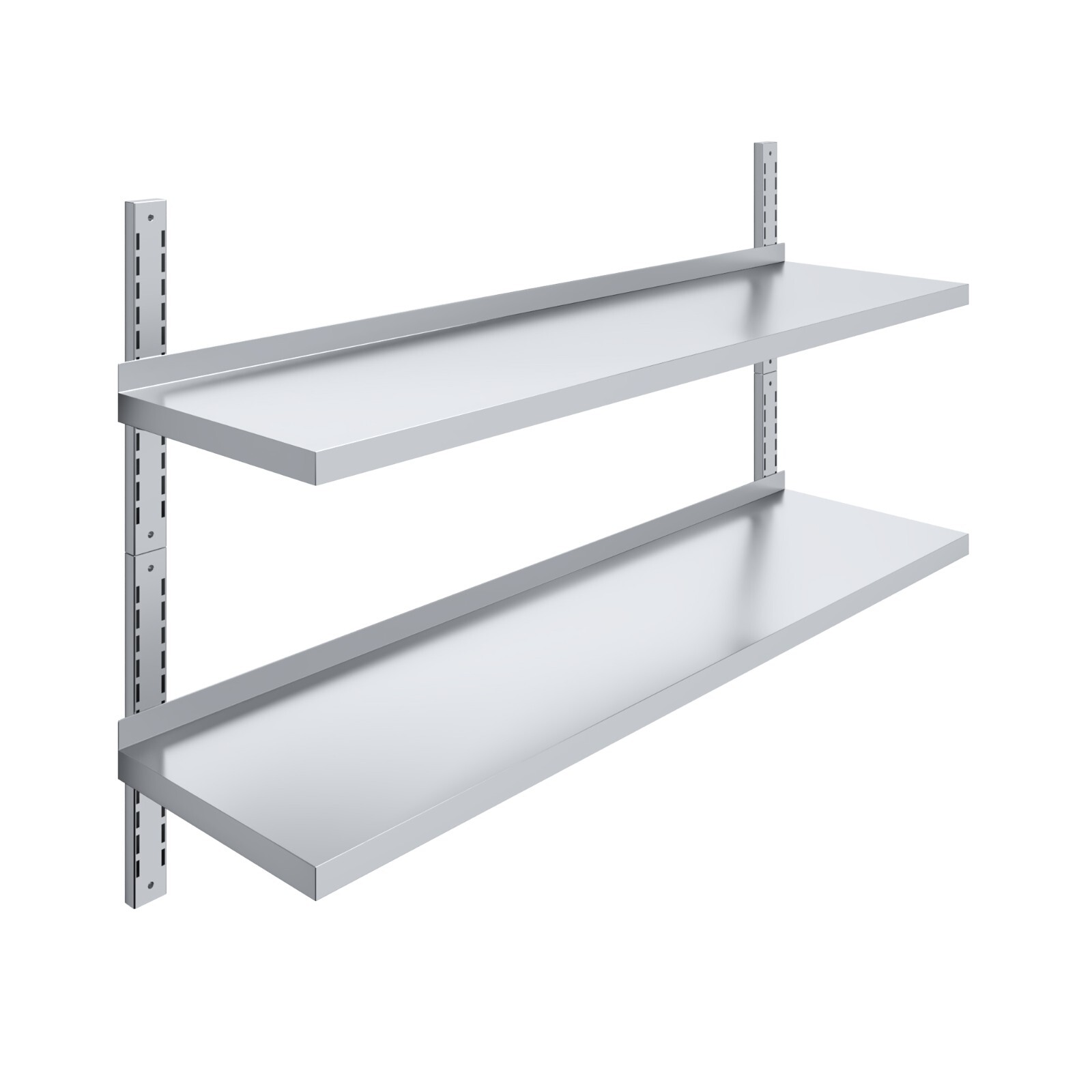 AmGood 16 in. x 60 in. Two-Tier Metal Wall Mount Shelf 16x60 Shelving AmGood 16 in. x 60 in. Two-Tier Metal Wall Mount Shelf 16x60 Shelving