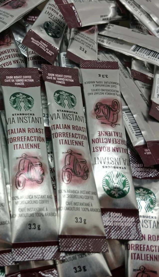 Starbucks VIA Instant Coffee Italian Dark Roast, 100% Arabica 72 Packets Starbucks VIA Instant Coffee Italian Dark Roast, 100% Arabica 72 Packets