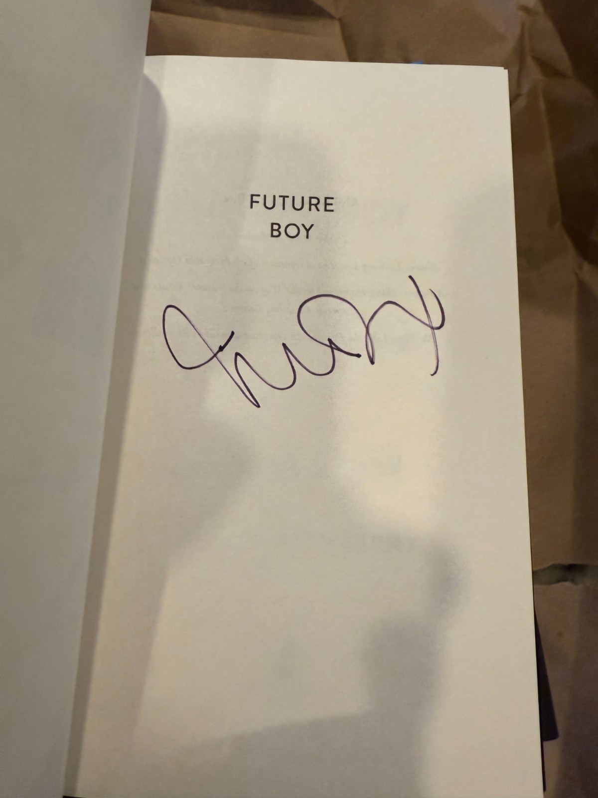 Michael J Fox Signed Book | FUTURE BOY | Authentic Auto - Guaranteed to pass