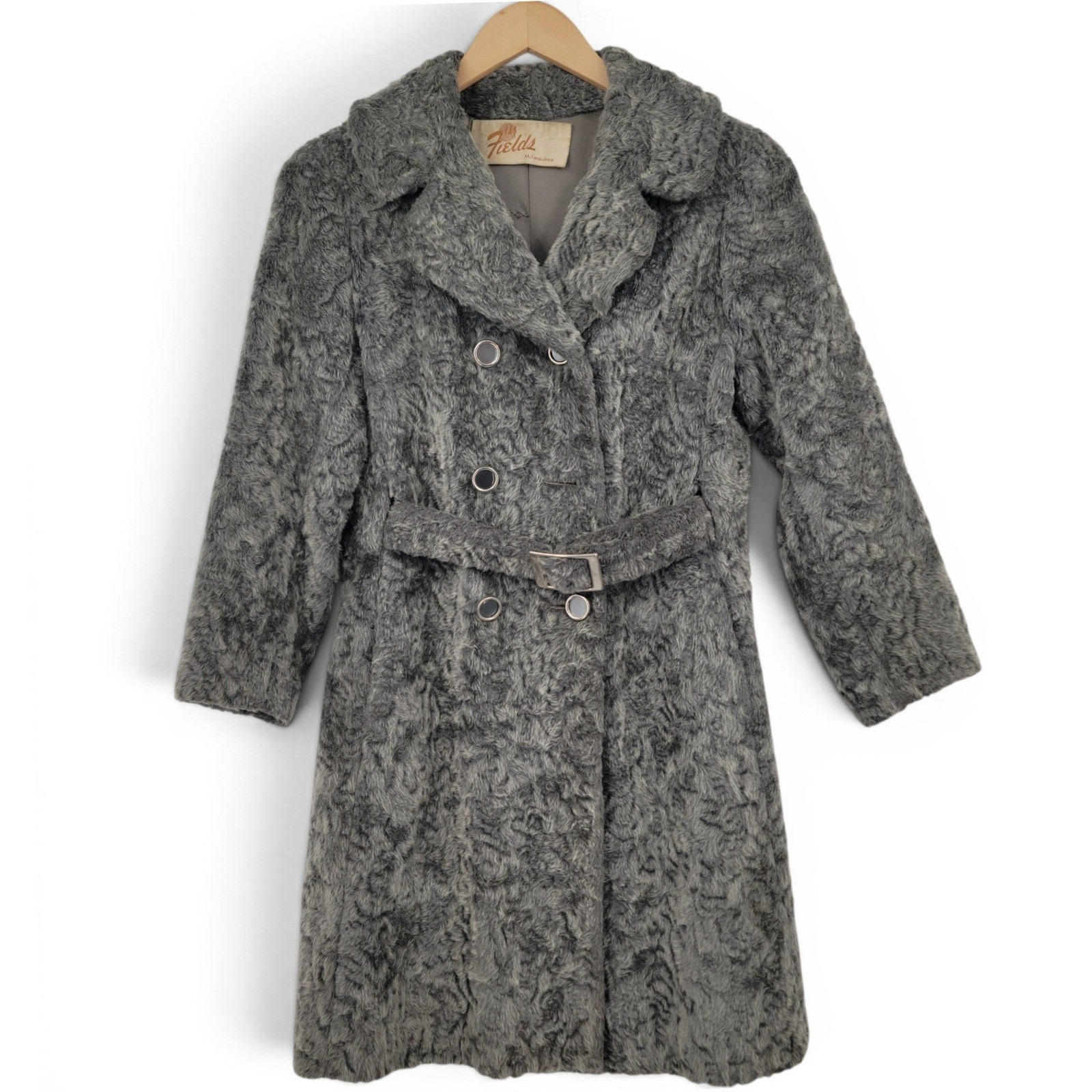Vintage 60s Fields Milwaukee Alameda Sportowne Coat Women S Faux Persian Lamb