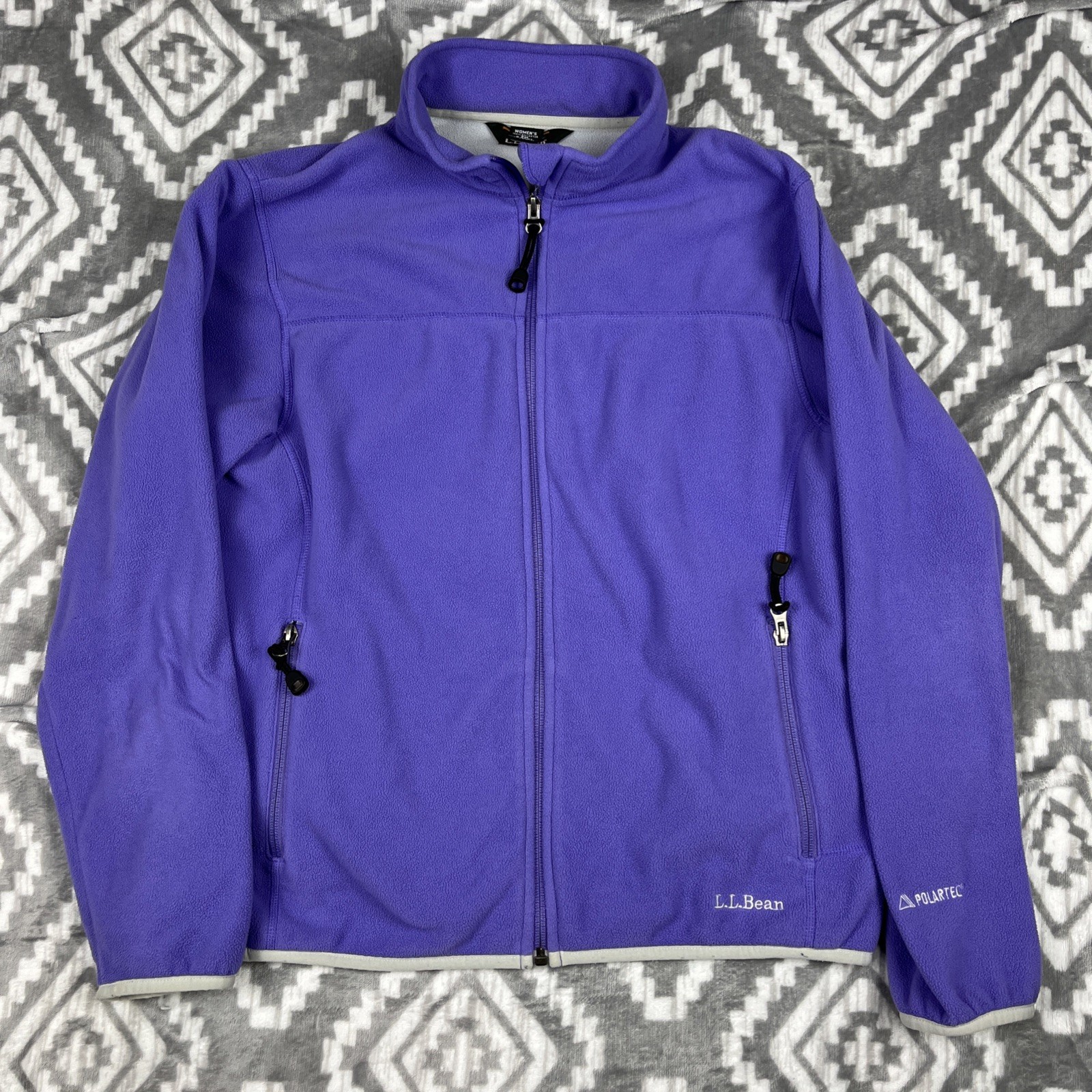 LL Bean Polartec Fleece Jacket Women’s Small Blue Full Zip Pockets Sweater LL Bean Polartec Fleece Jacket Women’s Small Blue Full Zip Pockets Sweater