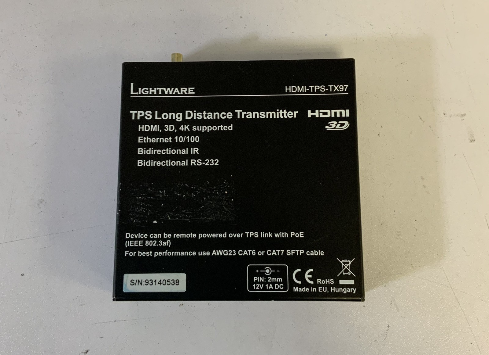 Lightware HDMI-TPS-TX97 TPS Long Distance Transmitter w/ HDMI/3D/4K Support\ Lightware HDMI-TPS-TX97 TPS Long Distance Transmitter w/ HDMI/3D/4K Support\