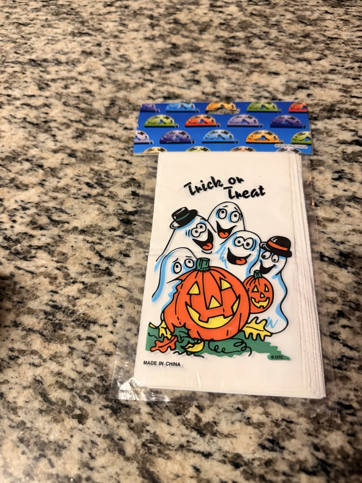 Vintage Plastic HALLOWEEN Trick or Treat Candy Bags 1990’s Ghosts PUMPKINS NOS