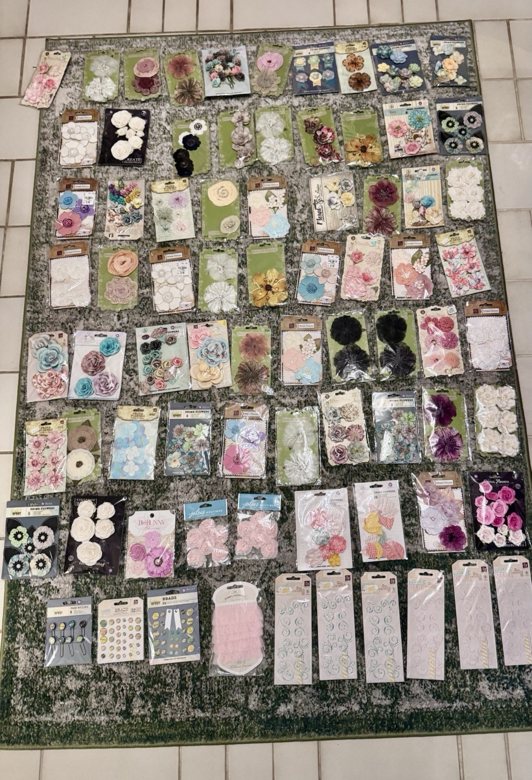 Prima Marketing Prima Flowers Mixed LOT Floral Scrapbooking Embellishments Prima Marketing Prima Flowers Mixed LOT Floral Scrapbooking Embellishments