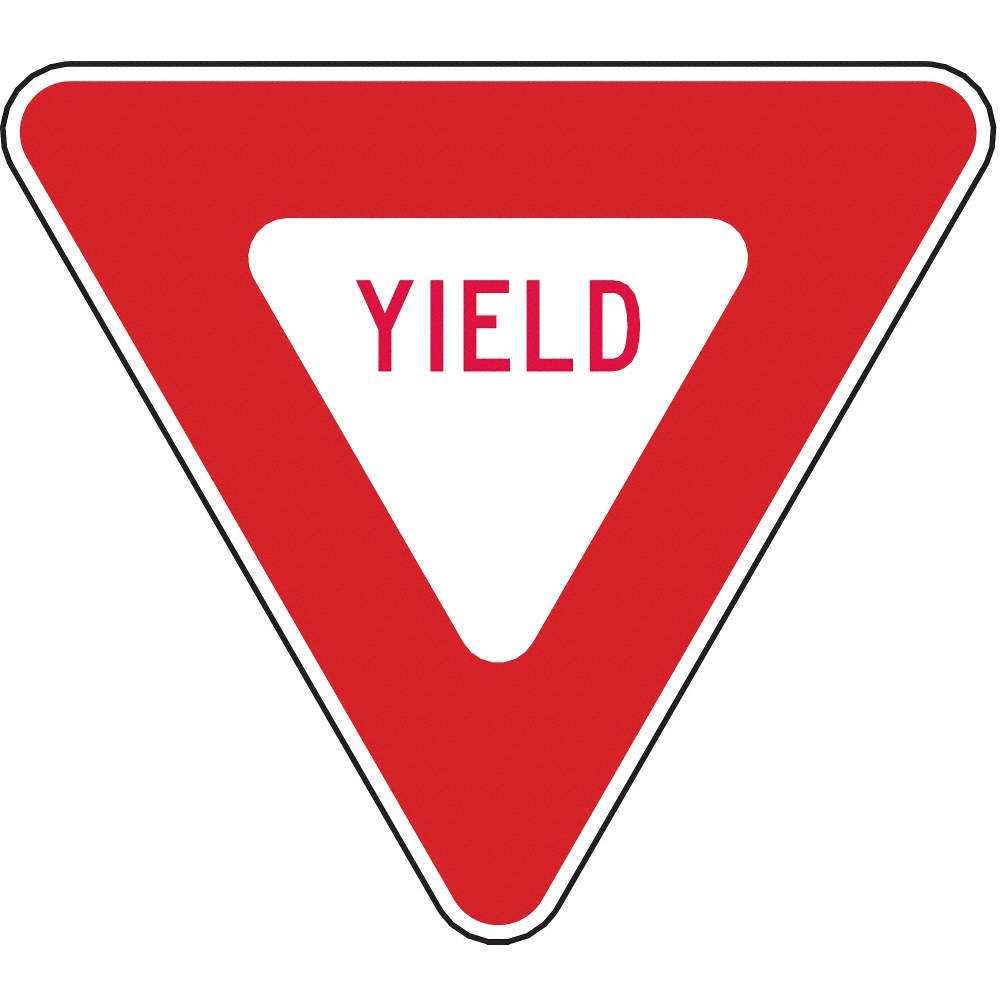 LYLE R1-2-12HA Yield Traffic Sign,12\