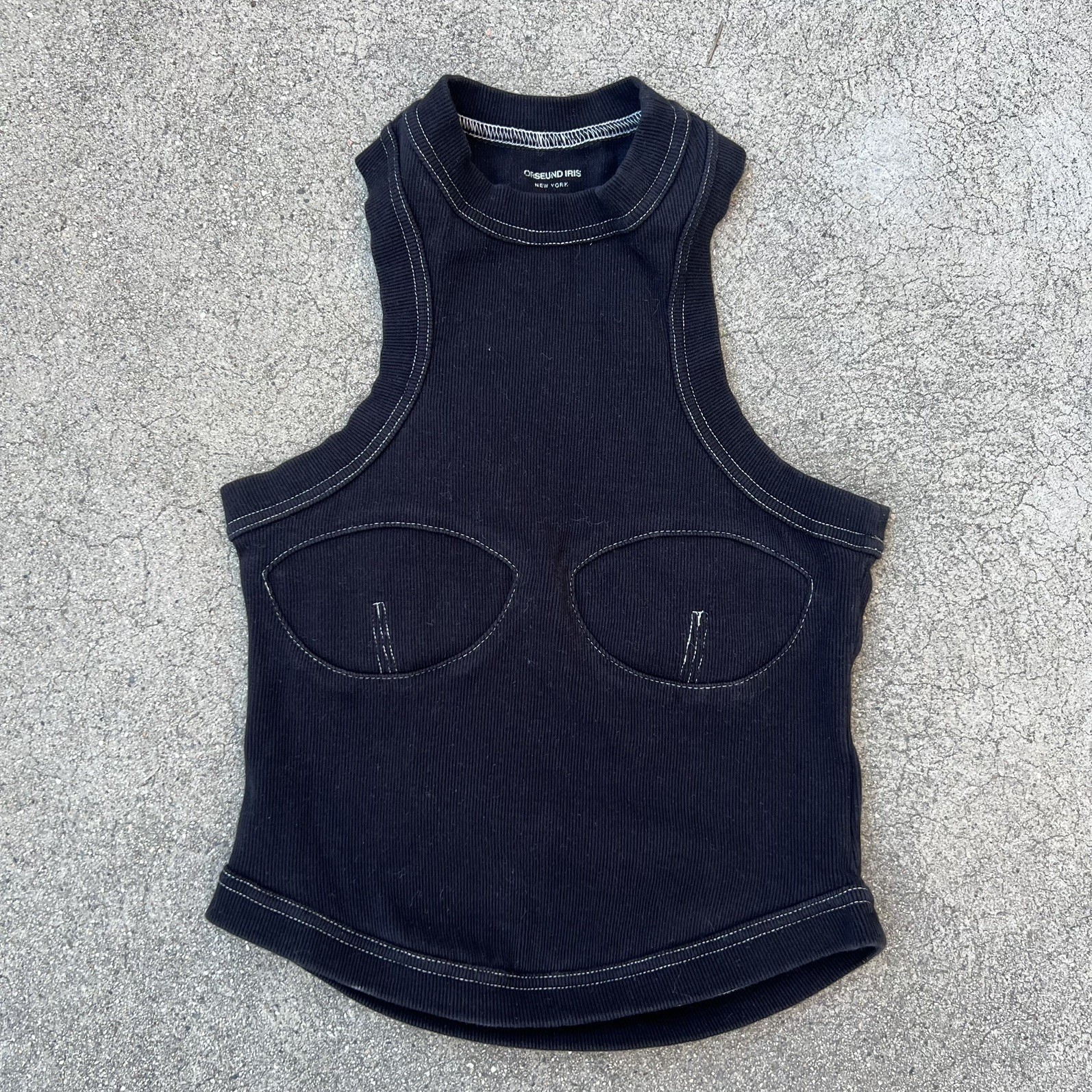 Orseund Iris Women\'s Black Tank Crop Size Small Orseund Iris Women\'s Black Tank Crop Size Small