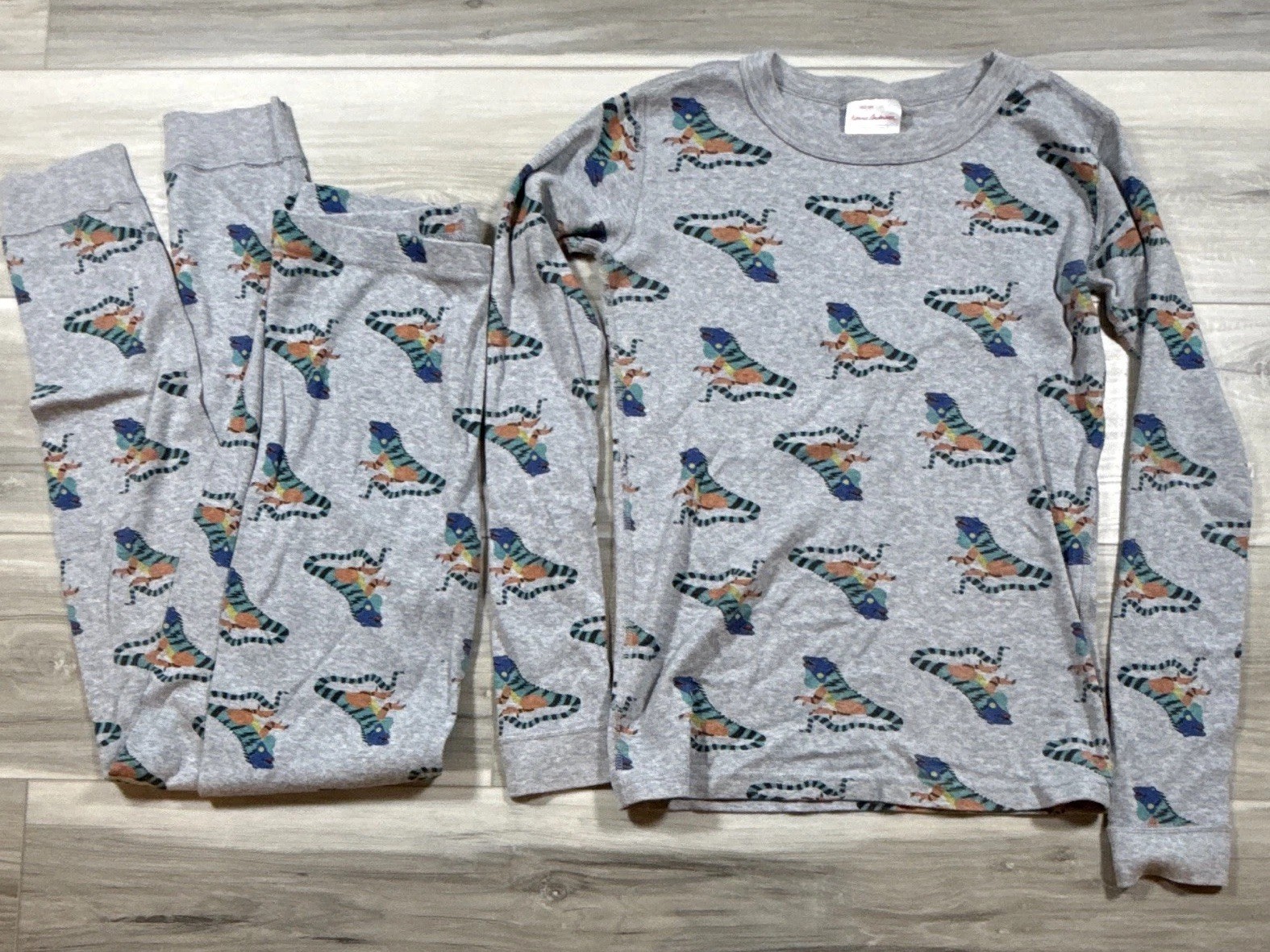 Hanna Andersson Chameleon Two Piece Pajamas Set Size 14 (160) Organic Cotton