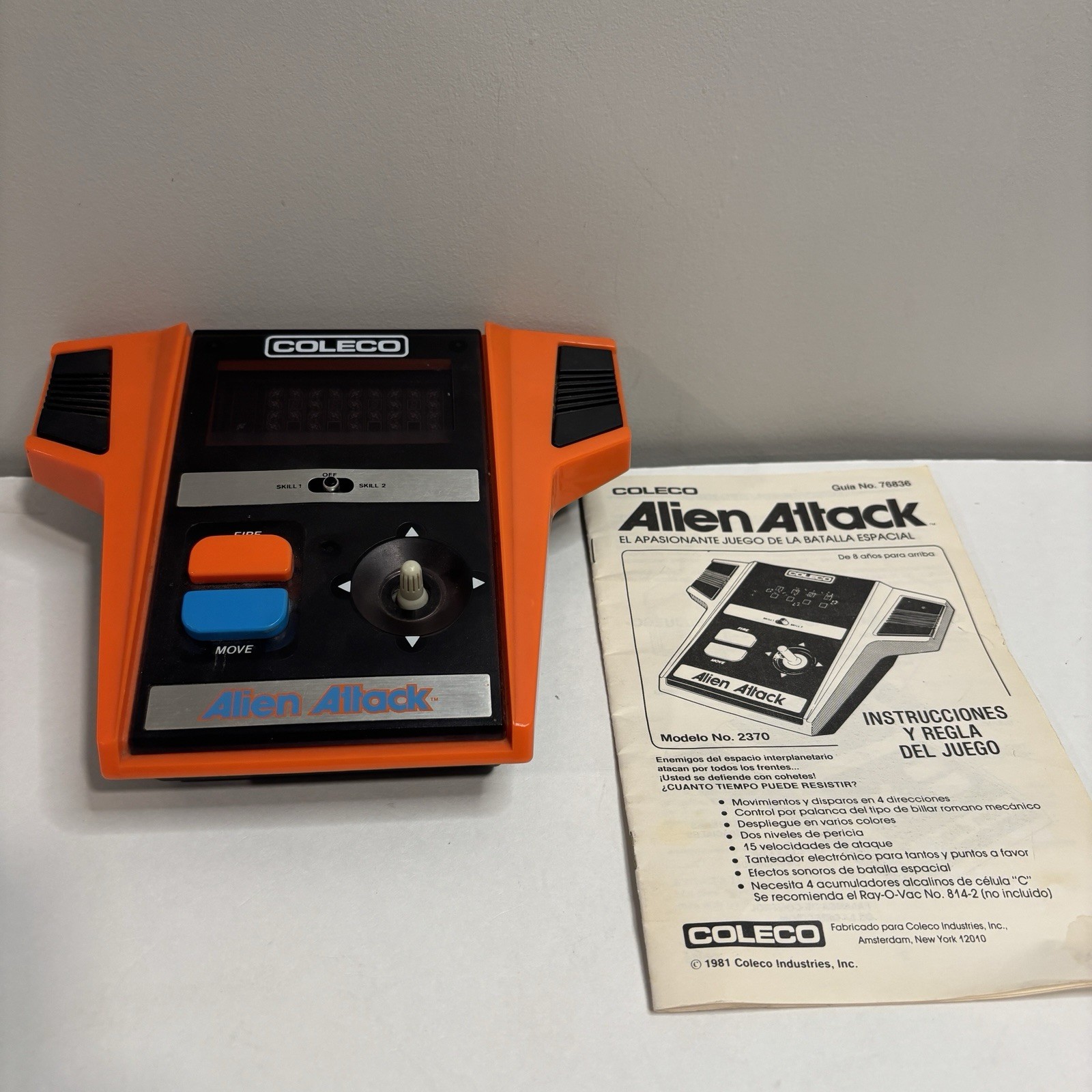 1981 Alien Attack Coleco Handheld Electronic Video Game Vintage TESTED