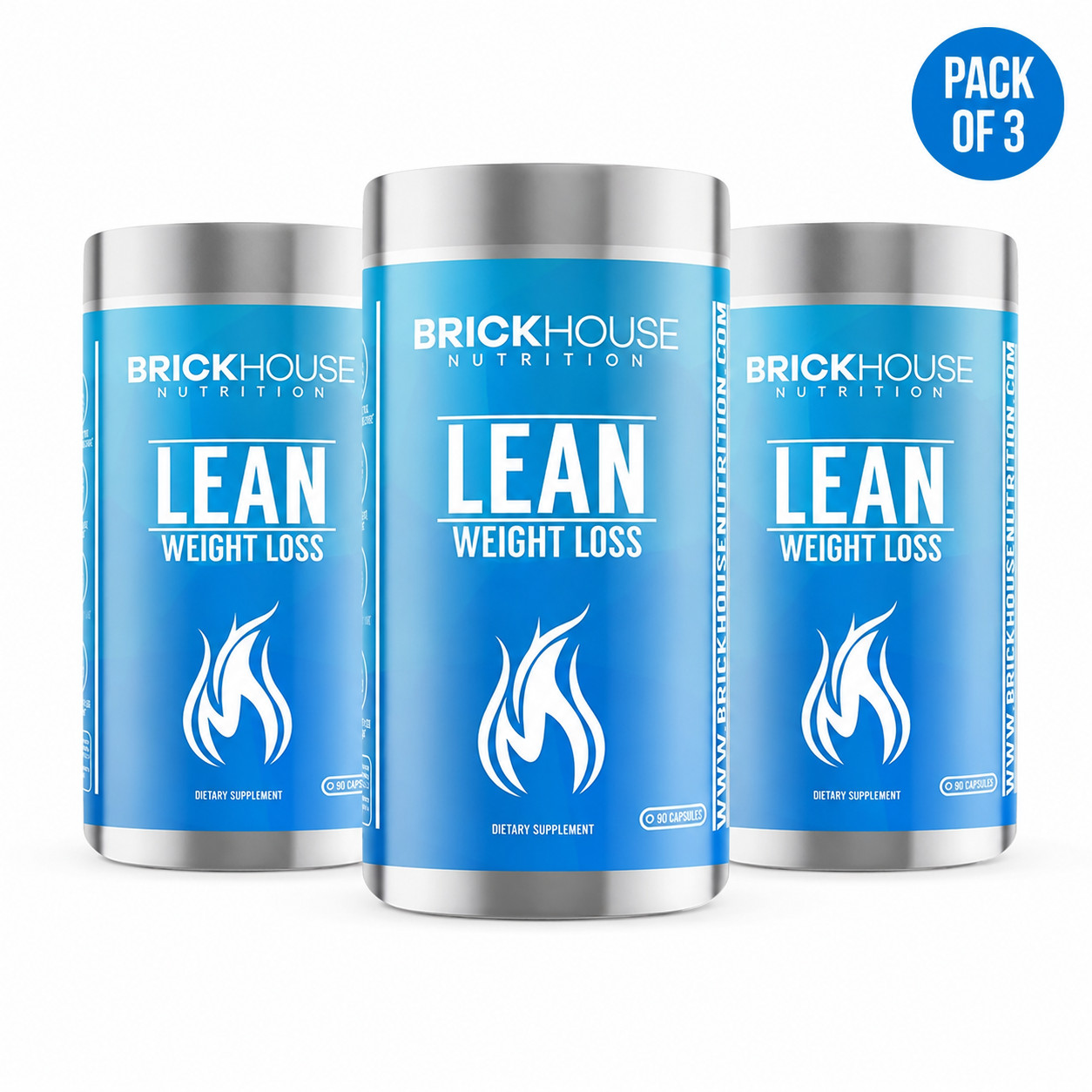 BrickHouse Nutrition Lean 90 Capsules Weight Management Support 3-Pack