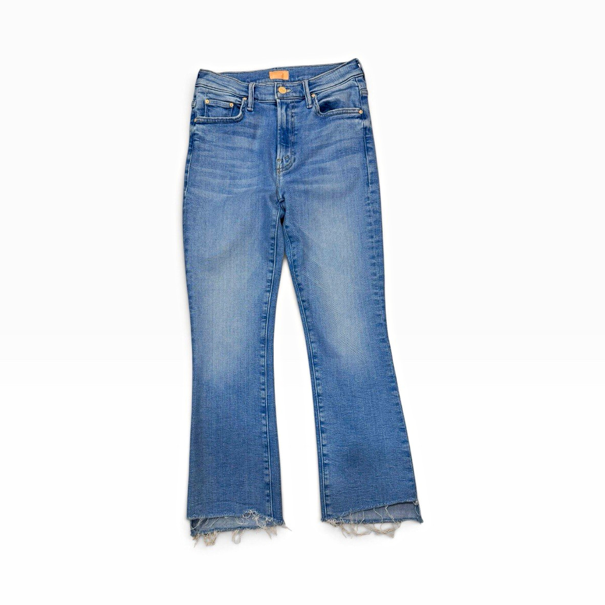 MOTHER Women’s Light Wash Blue Denim Crop Step Fray Jeans Slim Fit Size 26 MOTHER Women’s Light Wash Blue Denim Crop Step Fray Jeans Slim Fit Size 26