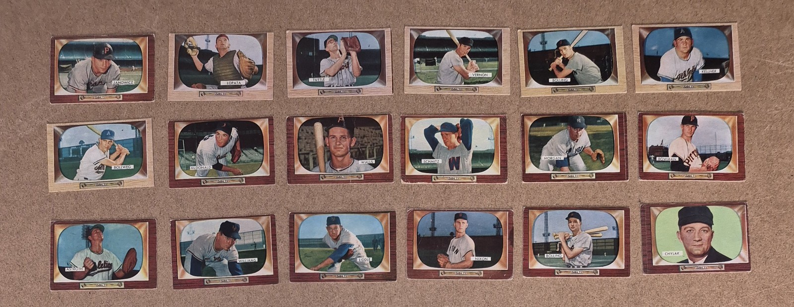 1955 Bowman TV Baseball Vintage Trading 18 Card VG Lot #283 Chylak 1955 Bowman TV Baseball Vintage Trading 18 Card VG Lot #283 Chylak