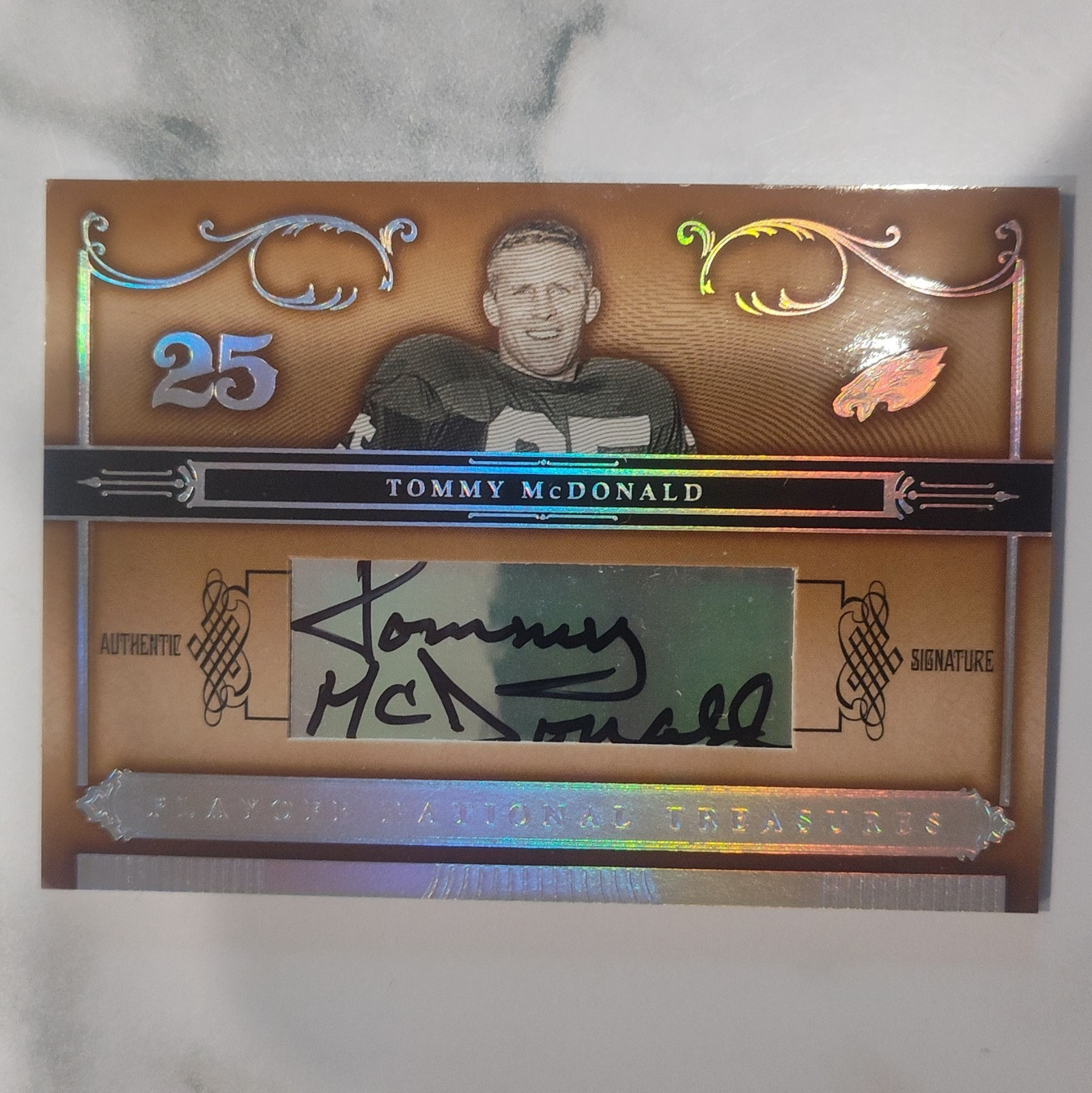 2006 Playoff National Treasures TOMMY MCDONALD AUTO 33/91 #62 Eagles 2006 Playoff National Treasures TOMMY MCDONALD AUTO 33/91 #62 Eagles