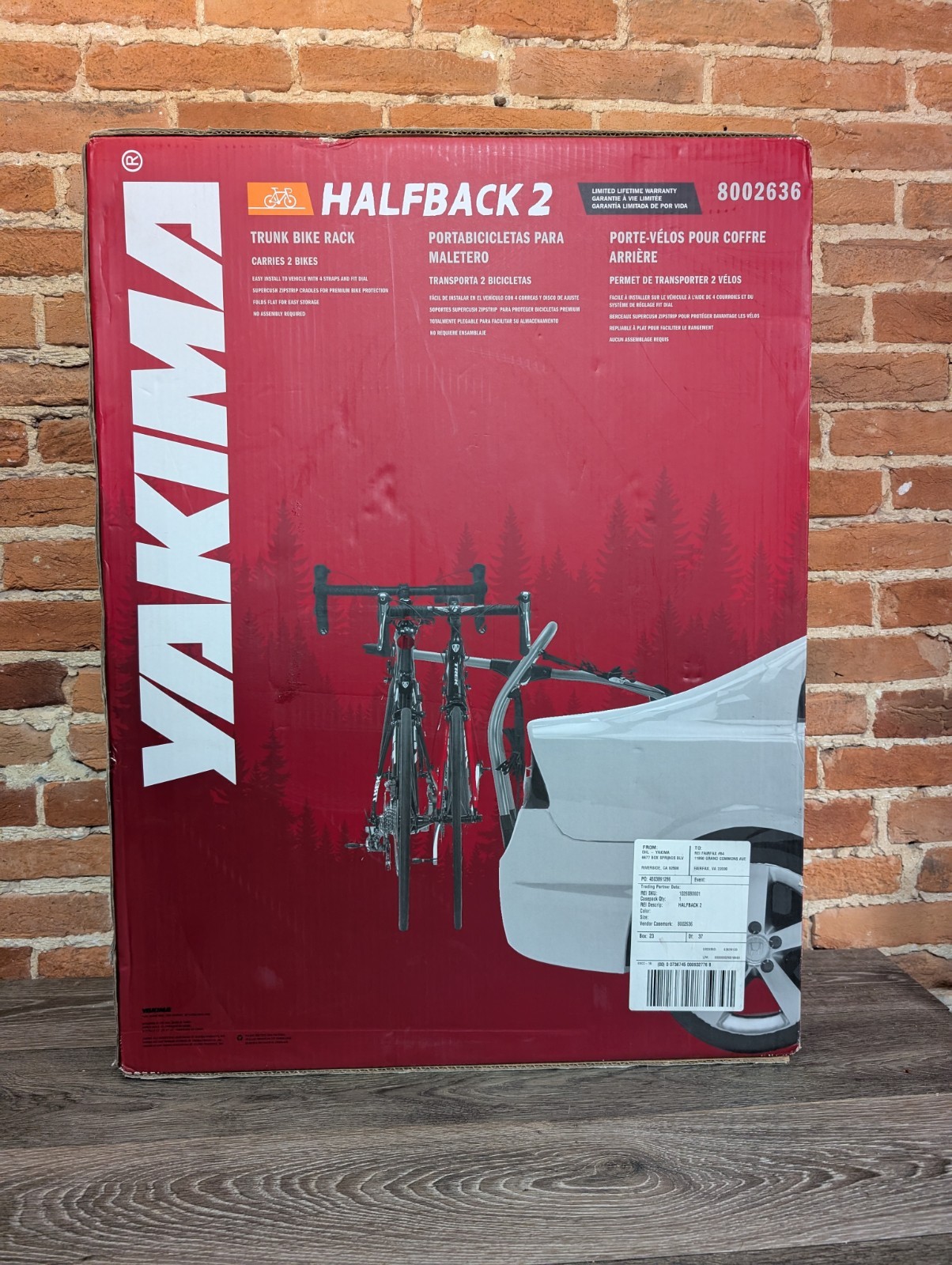 Yakima Halfback 2 Trunk Bike Rack (8002636) New In Box Yakima Halfback 2 Trunk Bike Rack (8002636) New In Box