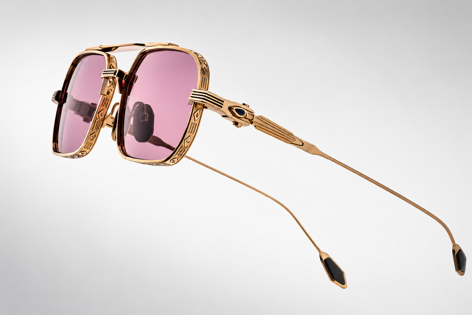 Jacques Marie Mage DEAVER Sunglasses Rose Gold Pink Lens Limited Edition