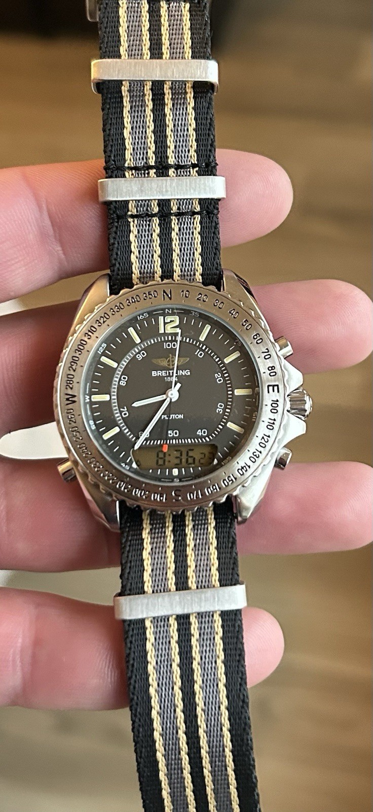 Rare Breitling Pluton In Super Mint Condition Watch Only Rare Breitling Pluton In Super Mint Condition Watch Only