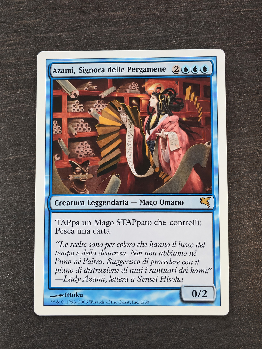 Azami, Lady of Scrolls 1/60 Salvat Italian MTG Azami, Lady of Scrolls 1/60 Salvat Italian MTG