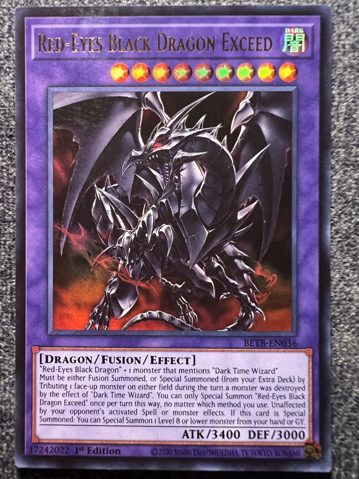 Yugioh Red-Eyes Black Dragon Exceed BETB-EN036 Ultra Rare 1st Edition NM Yugioh Red-Eyes Black Dragon Exceed BETB-EN036 Ultra Rare 1st Edition NM