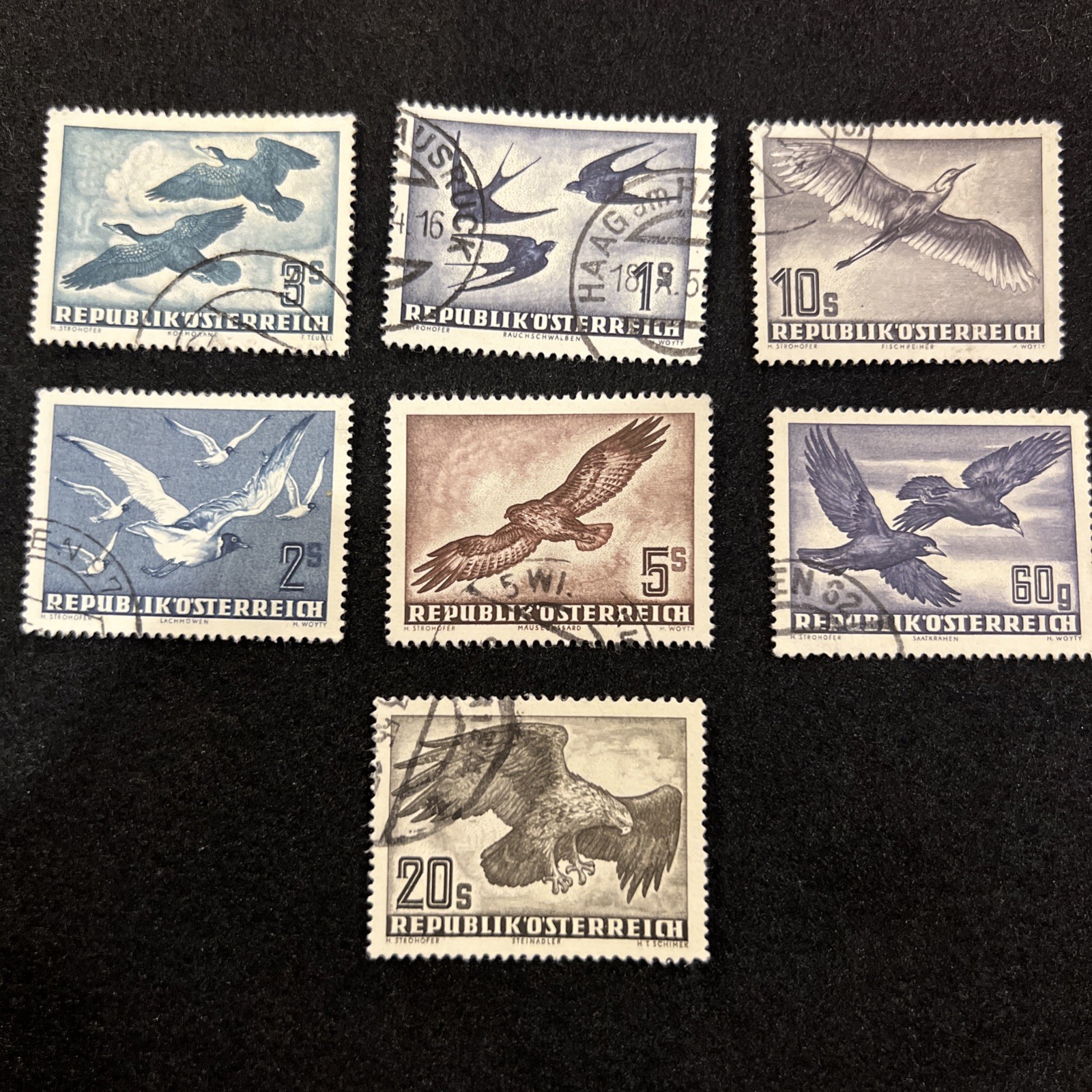 AUSTRIA Scott # C54 - C60, USED / VF - AUSTRIA Scott # C54 - C60, USED / VF -