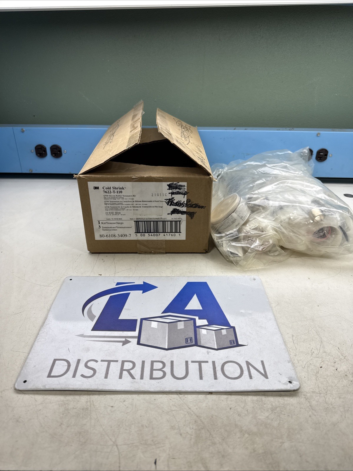 7622-T-110 3M Cold Shrink QTIII Silicone Rubber Termination Kit 0.64”-1.08”