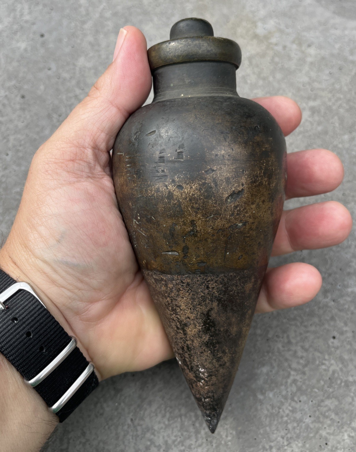 Antique 5 LB Brass Steel Plumb Bob 6.75 Antique 5 LB Brass Steel Plumb Bob 6.75