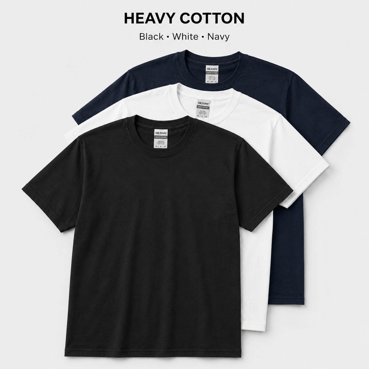 Gildan 5000 Blank T-Shirts Men Heavy Cotton Plain Tee Single 3 and 5 Pack S-5XL