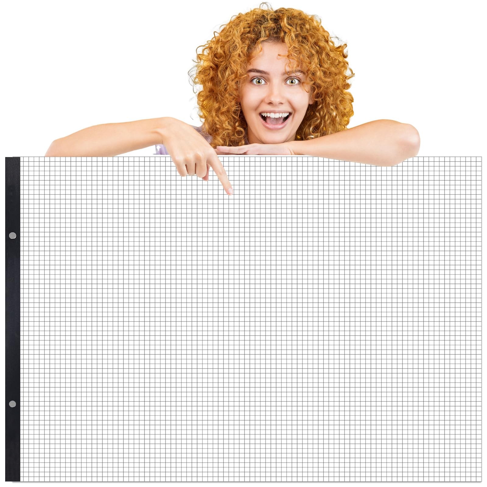 Large Engineering Graph Paper Pad 22x 17 Landscape 4 X 4 Black Grid Pad Giant...