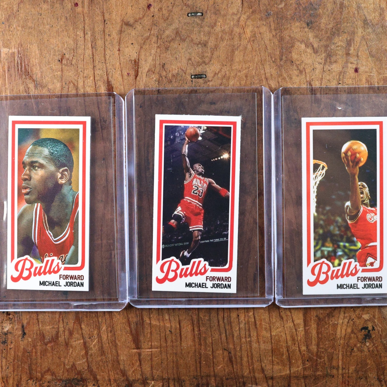 1984 85 Michael Jordan Rookie RC Supermini Chicago Bulls NO 1986 Fleer (3-Set) 1984 85 Michael Jordan Rookie RC Supermini Chicago Bulls NO 1986 Fleer (3-Set)