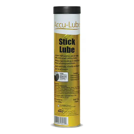 Accu-Lube 79045 Cutting Fluid, Stick Lube, 13 Fl Oz, Tube, White Accu-Lube 79045 Cutting Fluid, Stick Lube, 13 Fl Oz, Tube, White