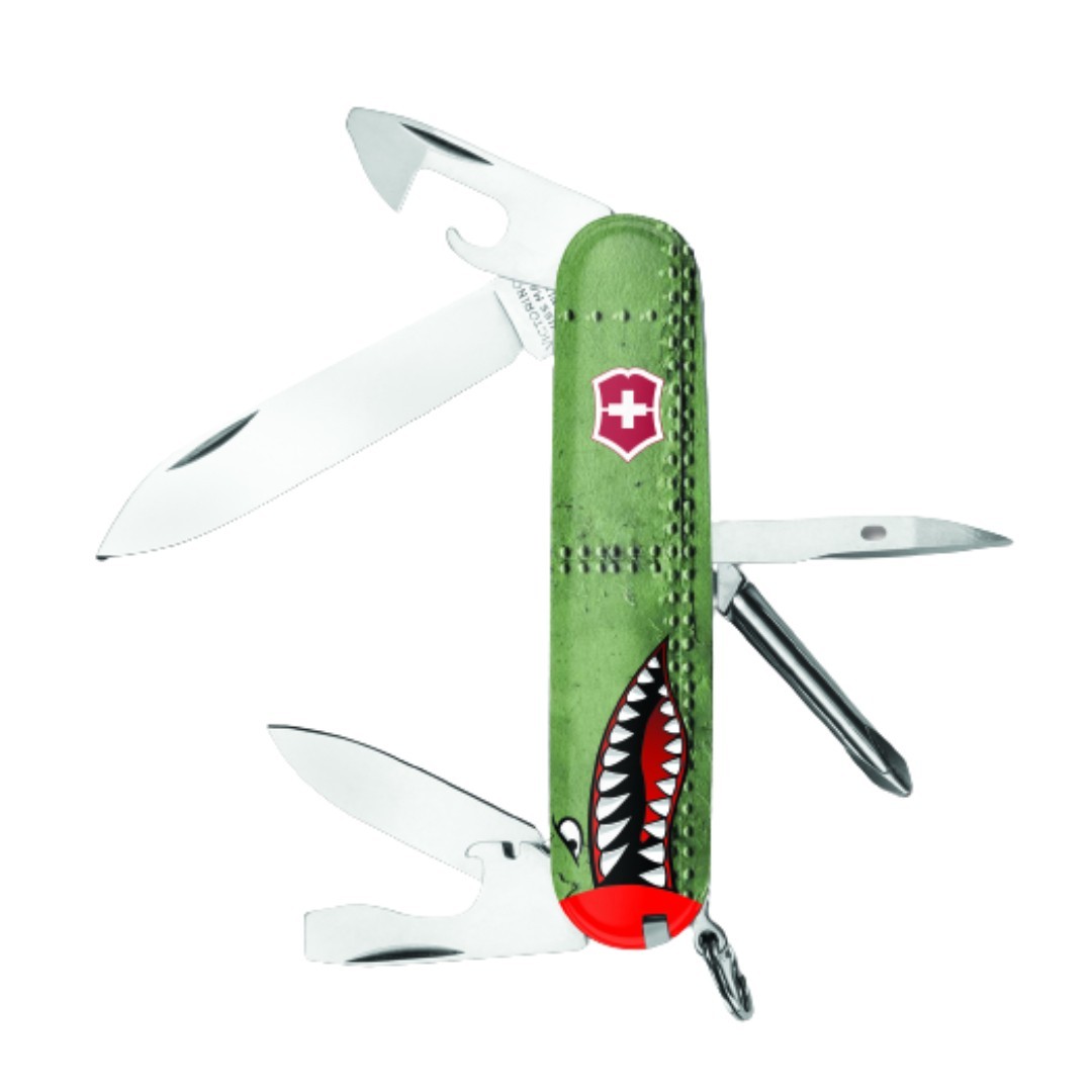 Victorinox Swiss Army OD GREEN SHARK MOUTH TINKER Knife Knives Multi Tool