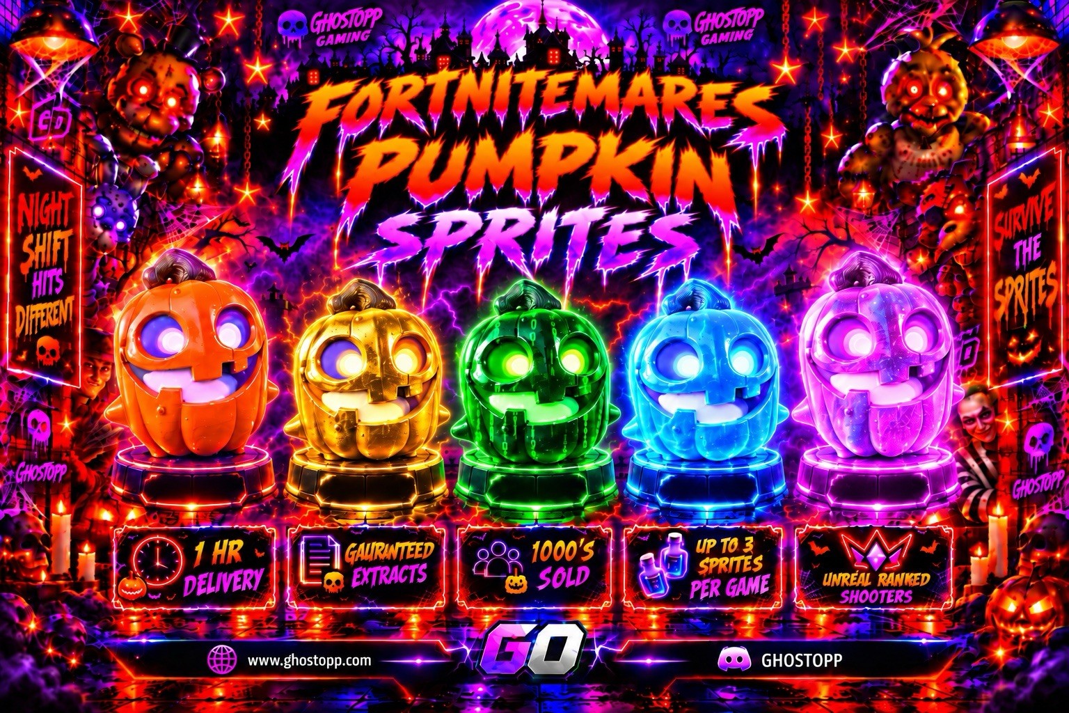 Fortnite Sprites ( Pumpkin - Spooky All New ) Buy 3 Get 1 Free