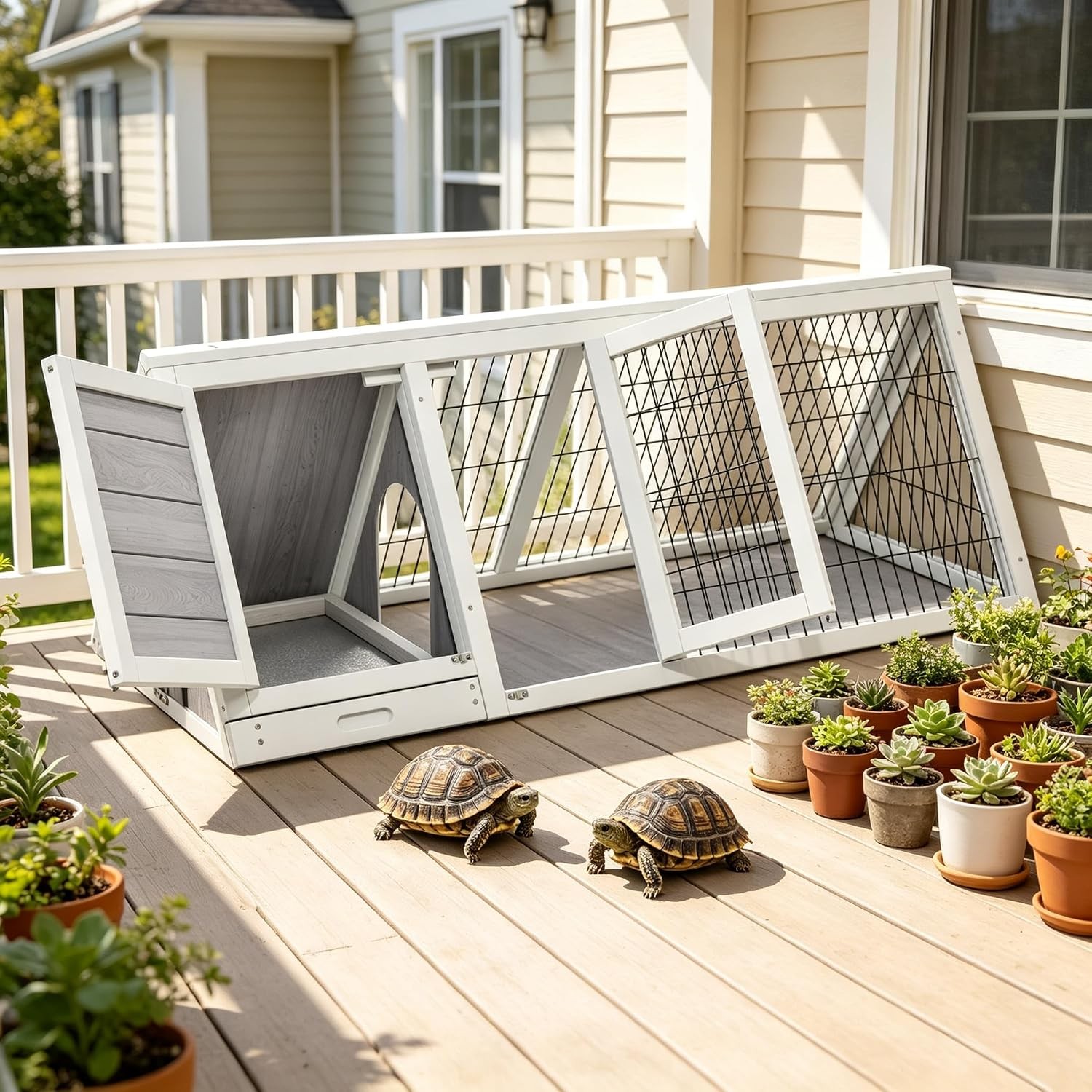 Wooden Rabbit Cage Indoor A-Frame Bunny Hutch Playpen Outdoor Wooden Rabbit Cage Indoor A-Frame Bunny Hutch Playpen Outdoor