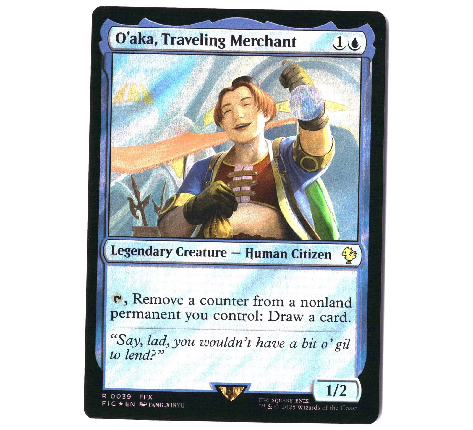 O\'aka, Traveling Merchant 39 R Surge Foil FIC MTG NM FINAL FANTASY (Commander)
