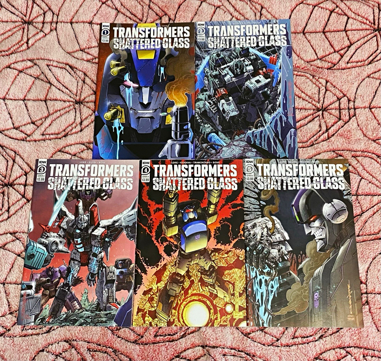 Transformers IDW Shattered Glass #1-5 Cover A Lot- NM Transformers IDW Shattered Glass #1-5 Cover A Lot- NM