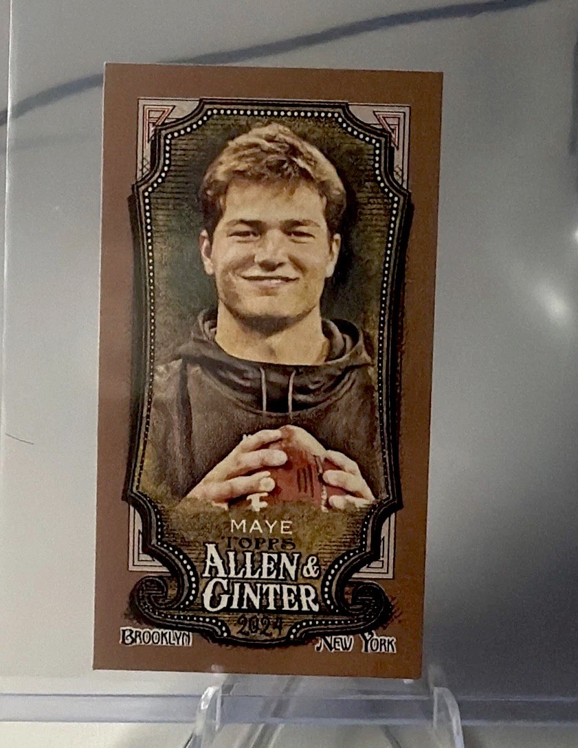 2024 Topps Allen & Ginter - Drake Maye #272 Mini Gold Border (RC) 2024 Topps Allen & Ginter - Drake Maye #272 Mini Gold Border (RC)
