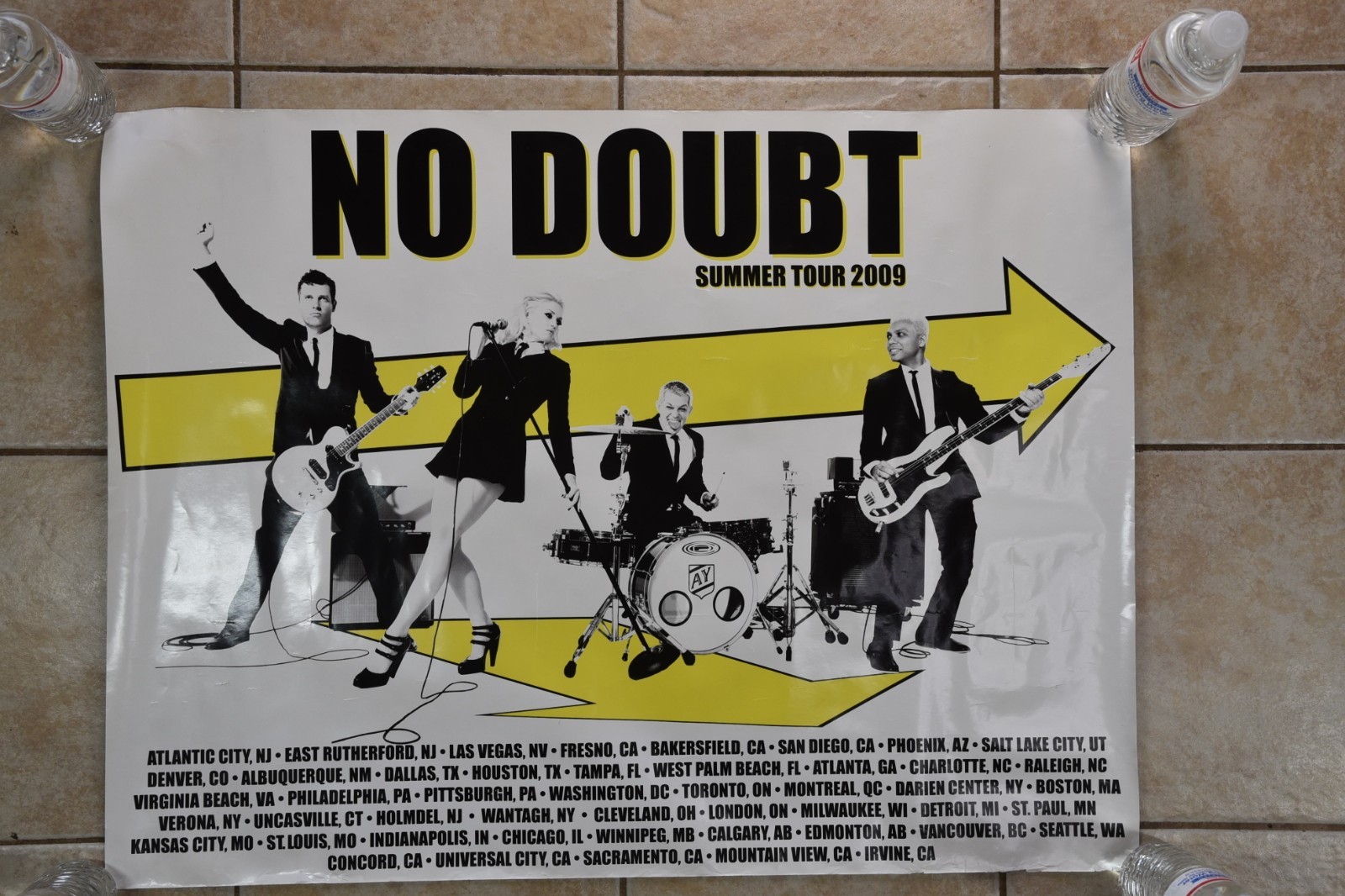 Vintage No Doubt Music Band Summer Tour Ad Poster 2009 Gwen Stefani