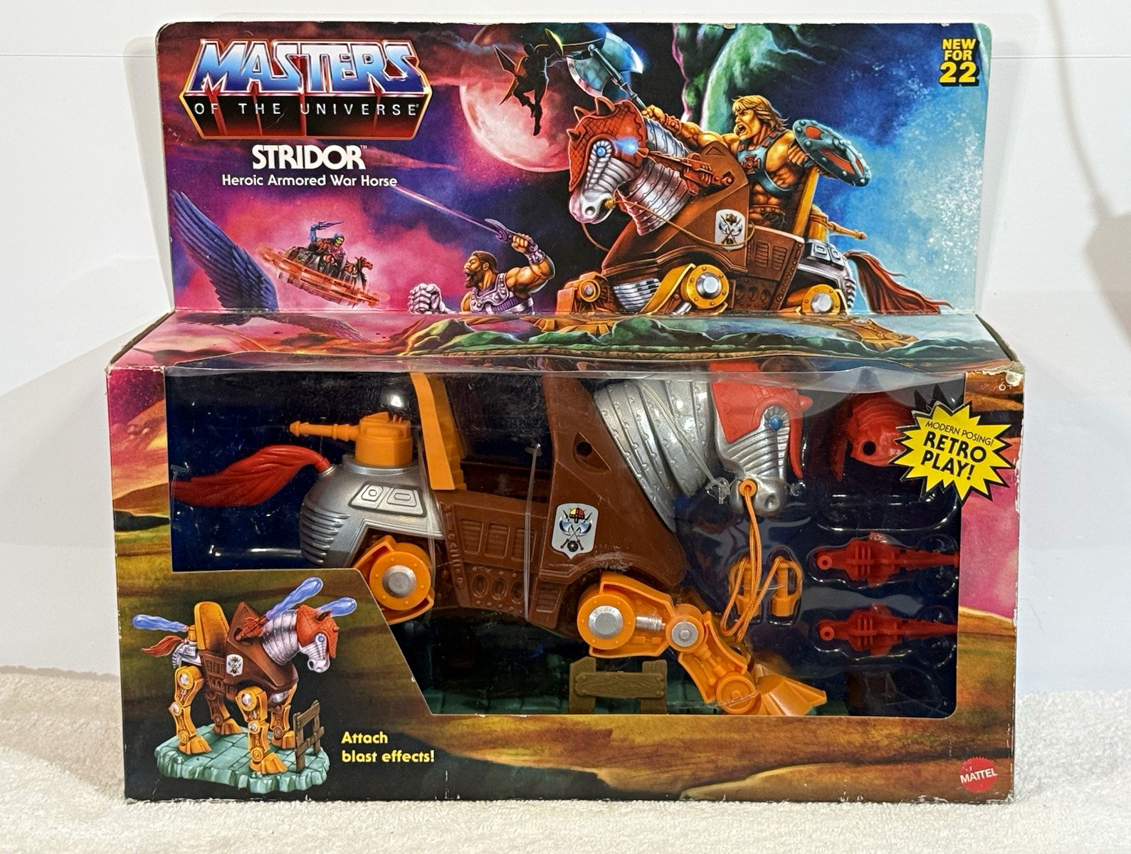 Mattel Masters of the Universe Origins Stridor Armored War Horse Boxed