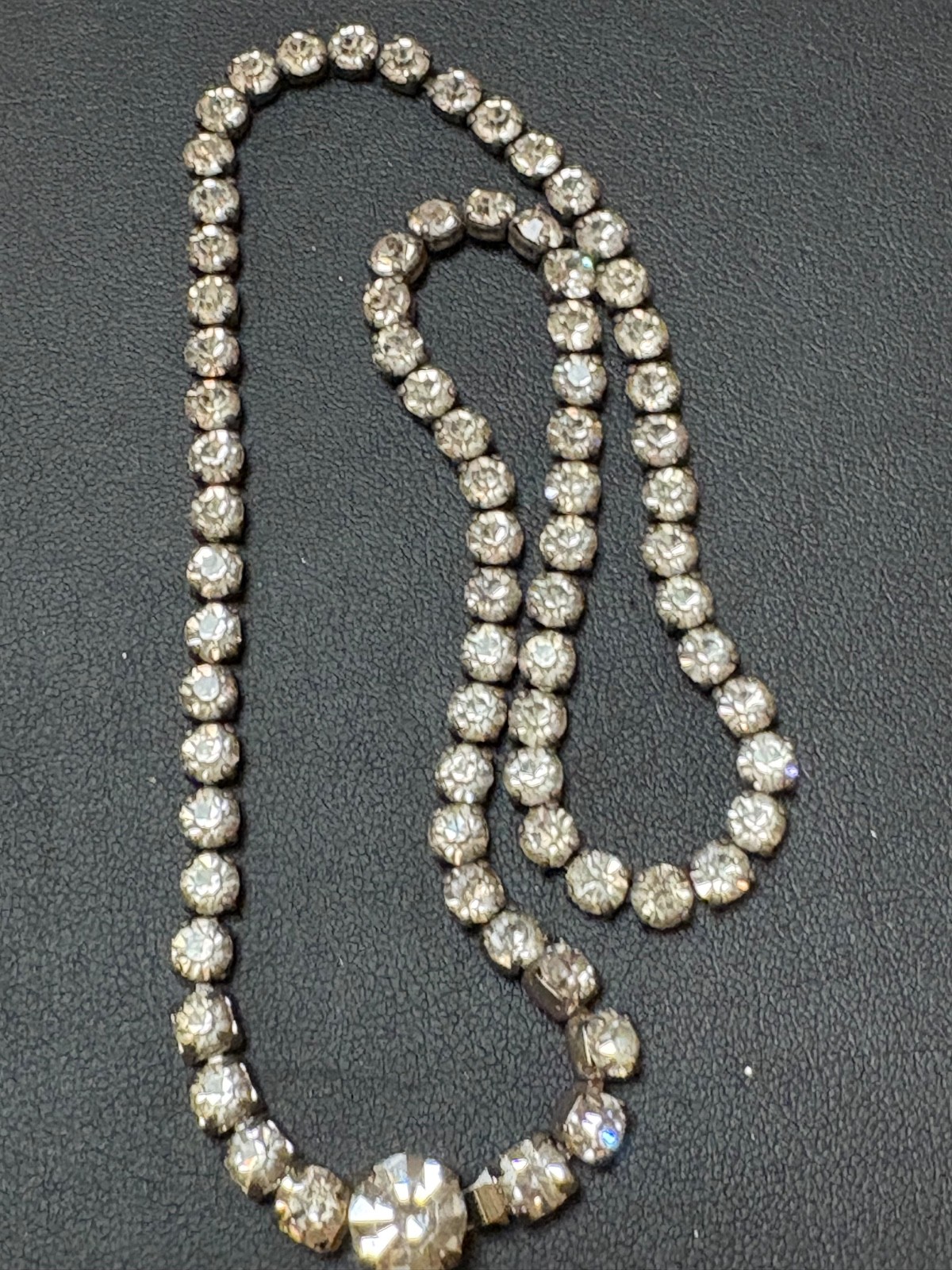 Art Deco Gorgeous High End Clear Rhinestone Vintage Necklace Art Deco Gorgeous High End Clear Rhinestone Vintage Necklace