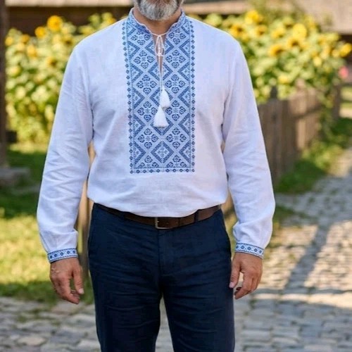 M Traditional Ukrainian embroidered shirt for men Vyshyvanka